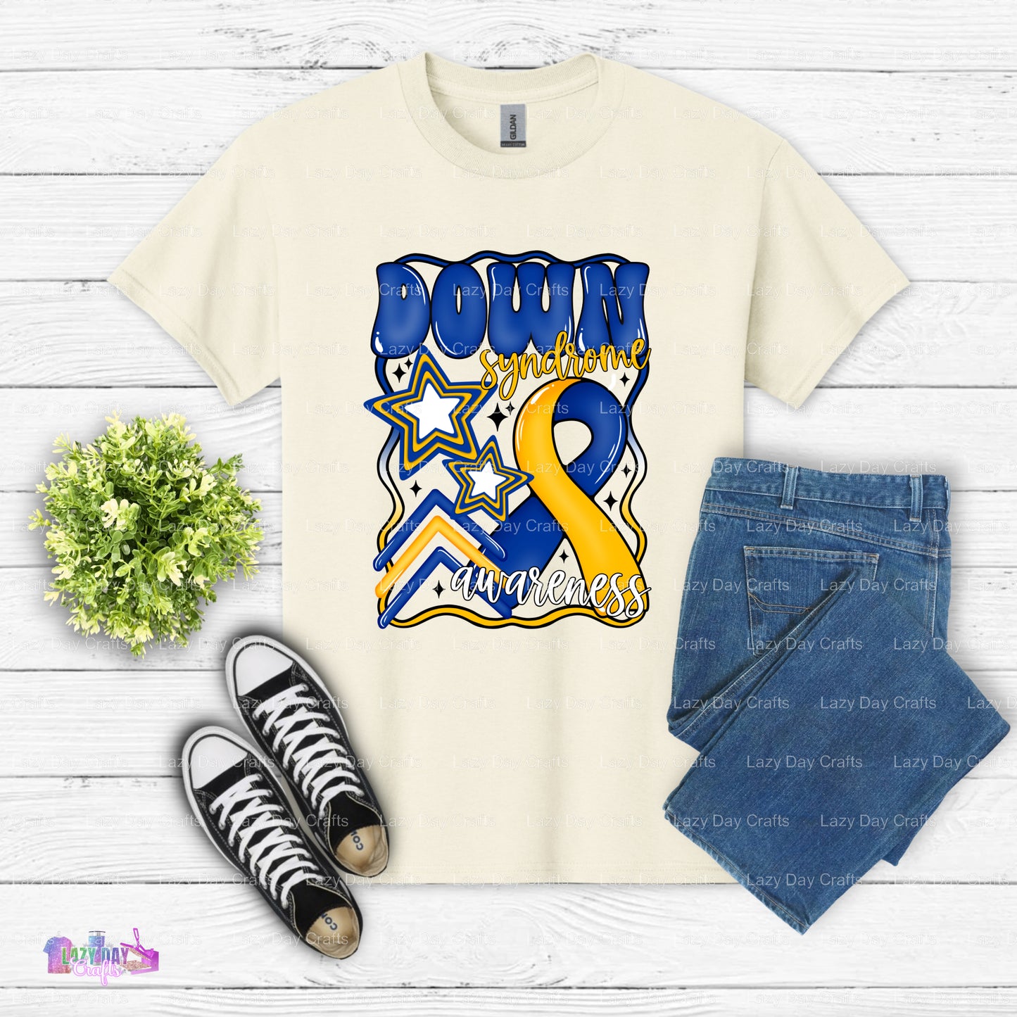 Down Syndrome Awareness White – Downs Syndrome Awareness DTF Transfer