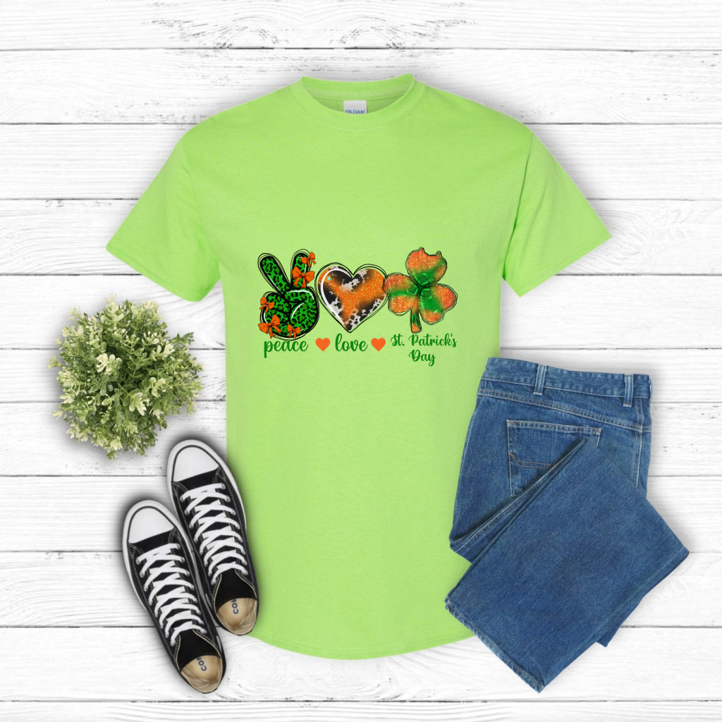 Peace Love St. Patrick's Day – St. Patrick's Day DTF Transfer