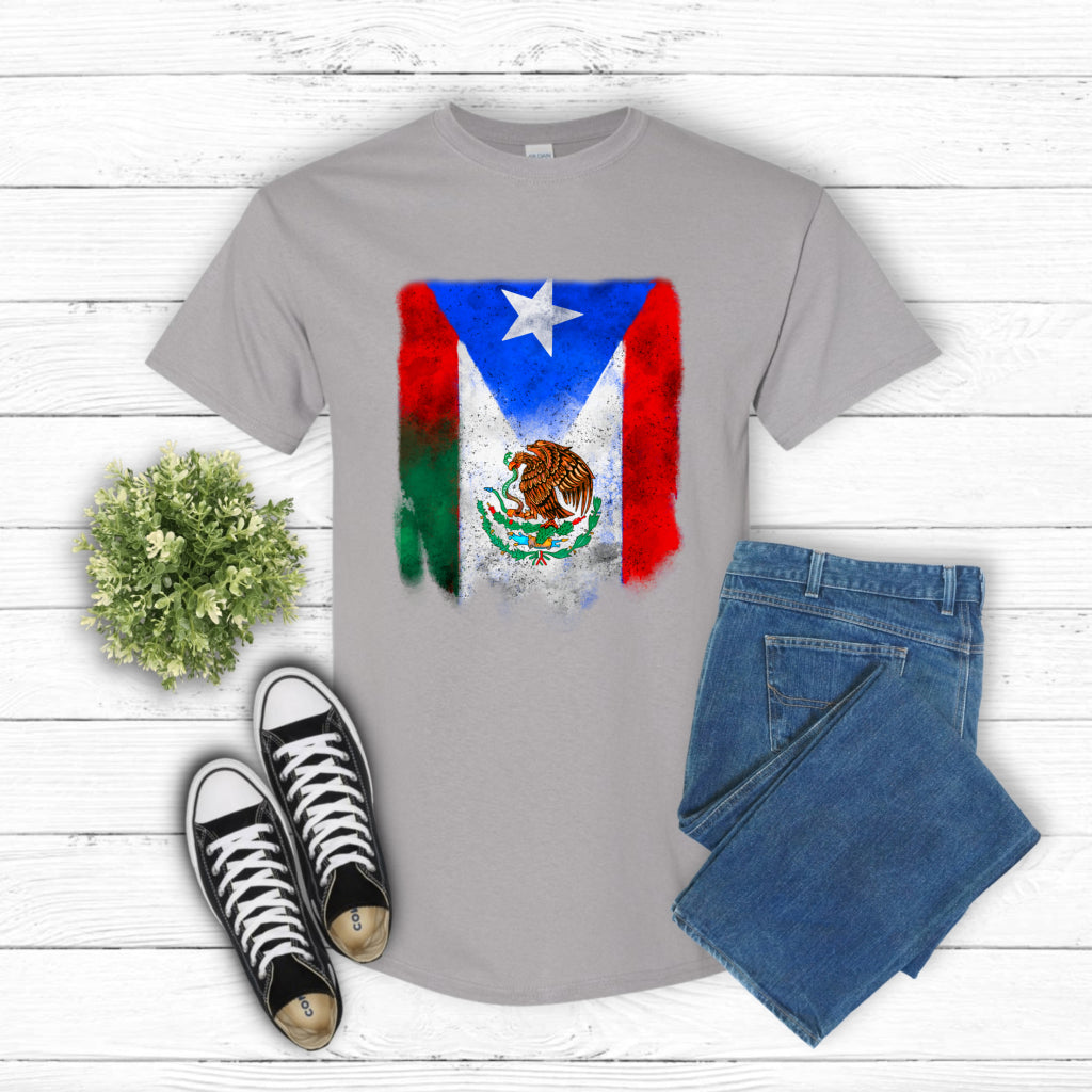 Mexico Puerto Rico Flags – Hispanic Heritage DTF Transfer