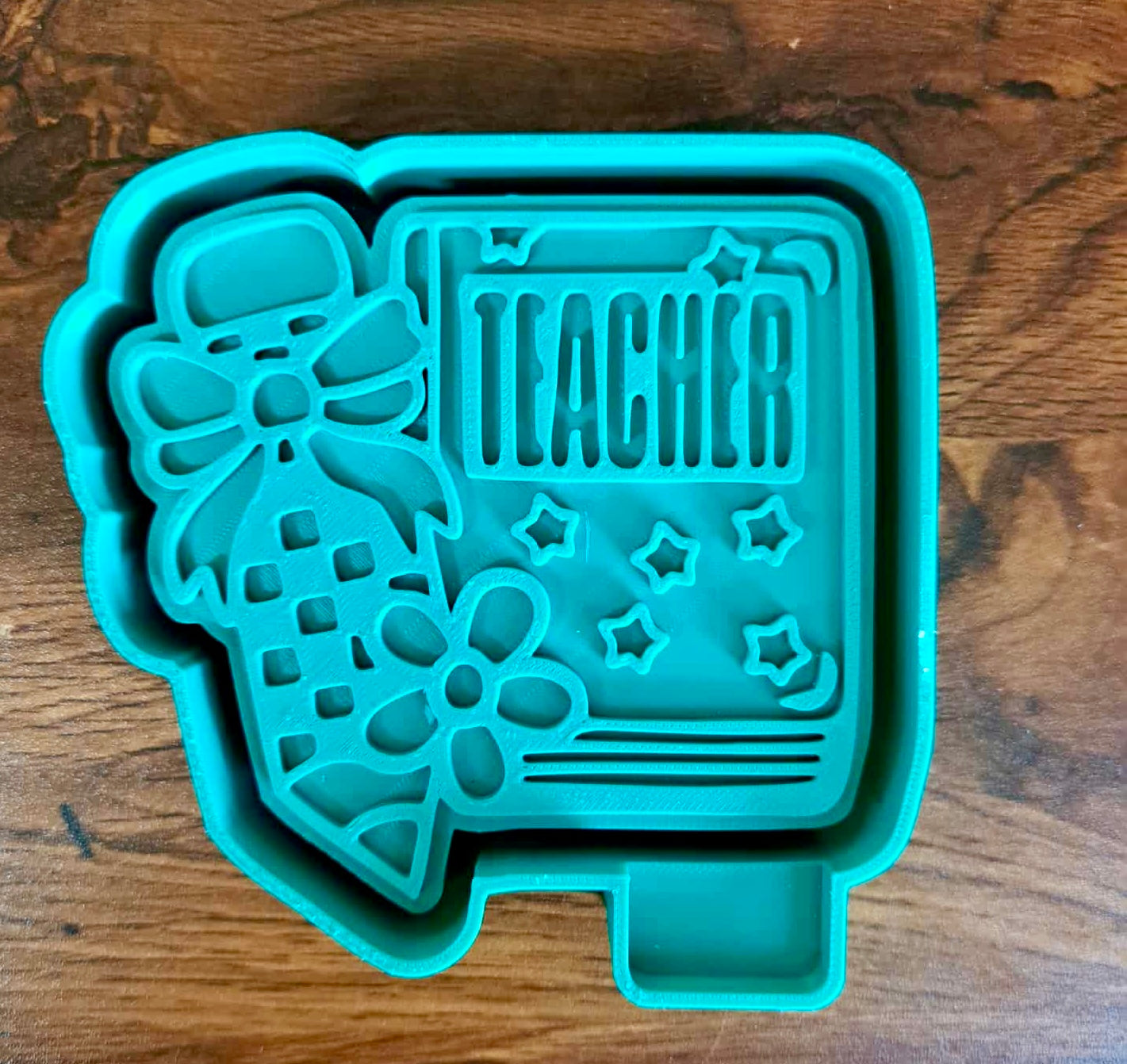 Teacher Book with checkered  Pencil Mold