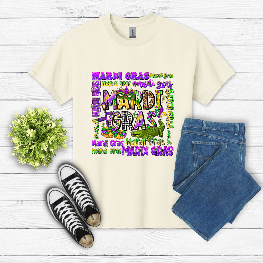 LET THE GOOD TIMES ROLL – Mardi Gras DTF Transfer