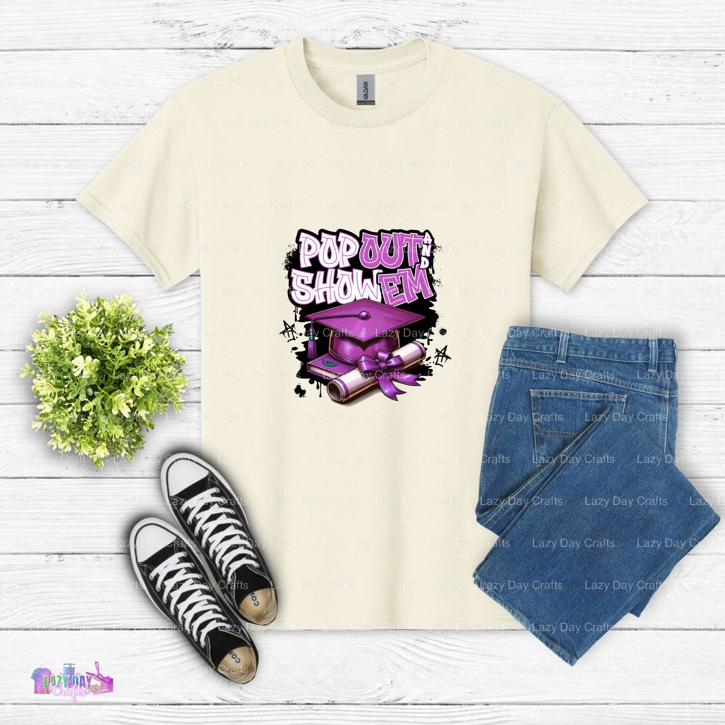 Seniors Purple Graduation Cap – Senior Graduation DTF Transfer