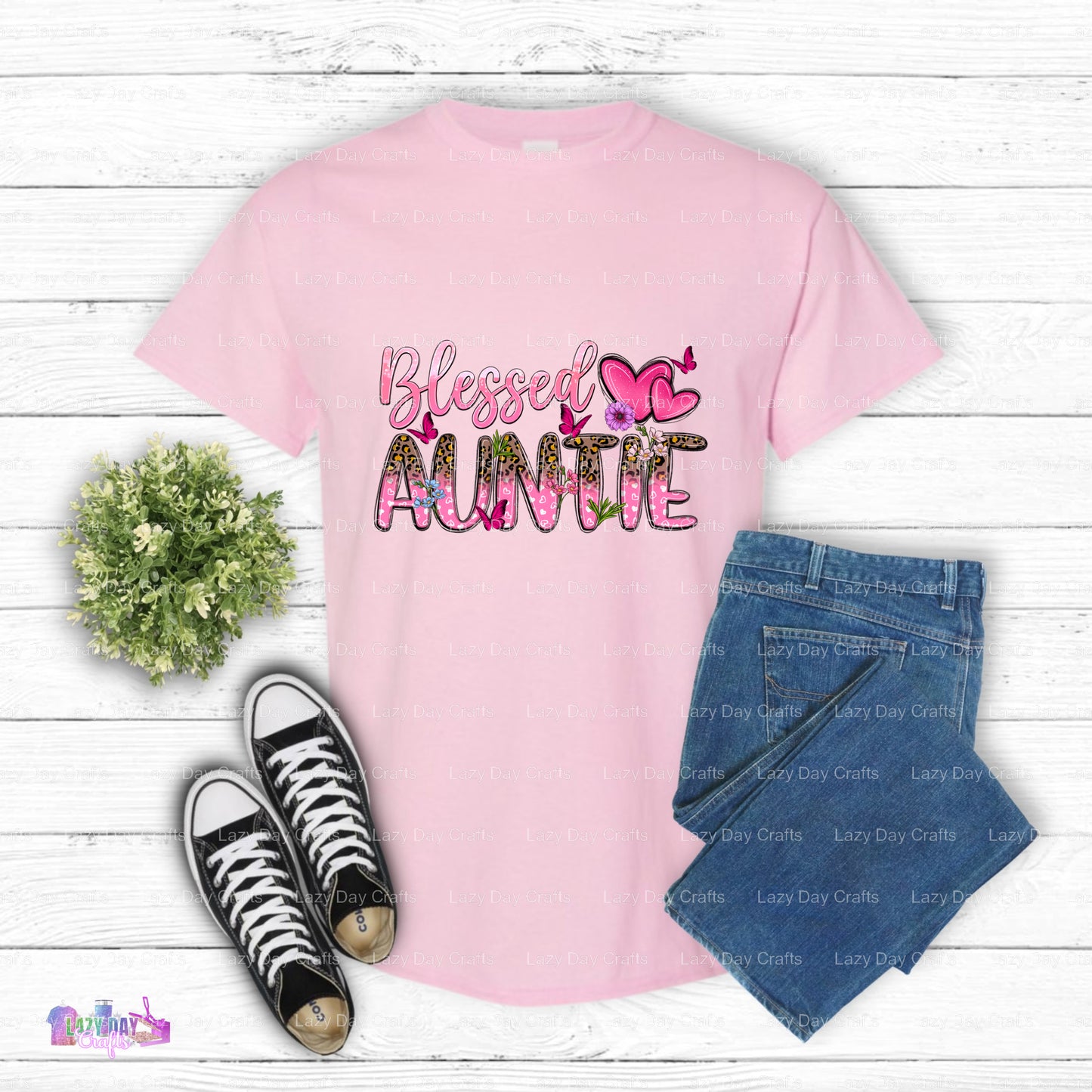 Blessed Auntie Floral Heart – Mothers Day DTF Transfer