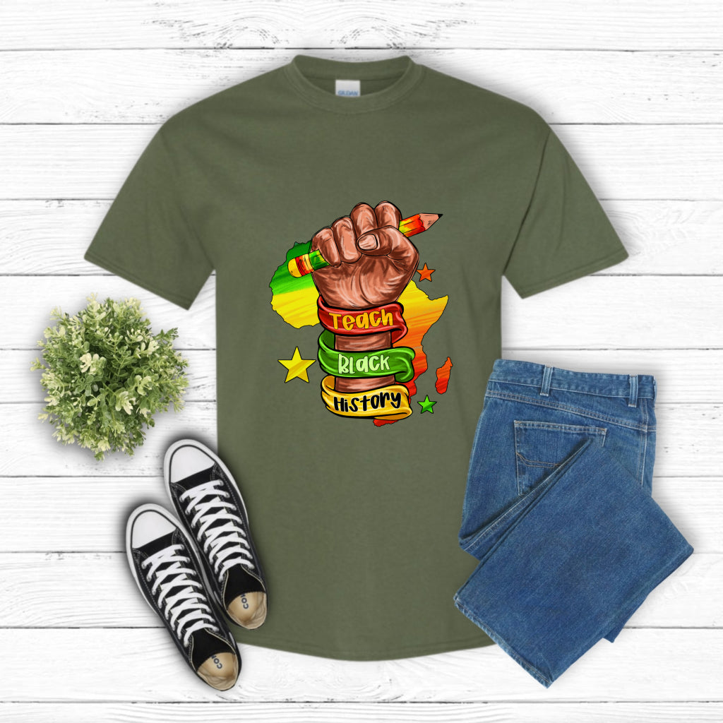 Teach Black History – Black History DTF Transfer