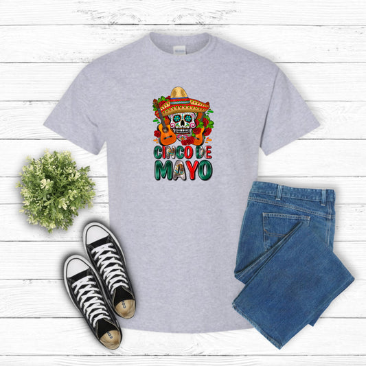 Cinco De Mayo Sugar Skull Sombrero – Fiesta DTF Transfer