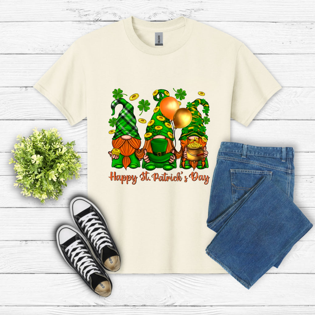 Happy St. Patrick's Day With Gnomies – St. Patrick's Day DTF Transfer