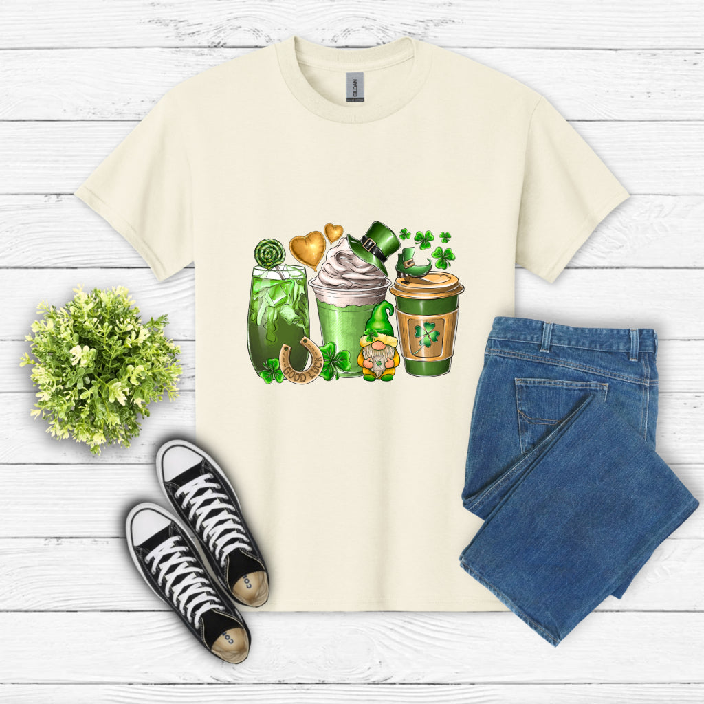 LUCKY COFFEE COFFEE & SHAMROCKS – St. Patrick's Day DTF Transfer