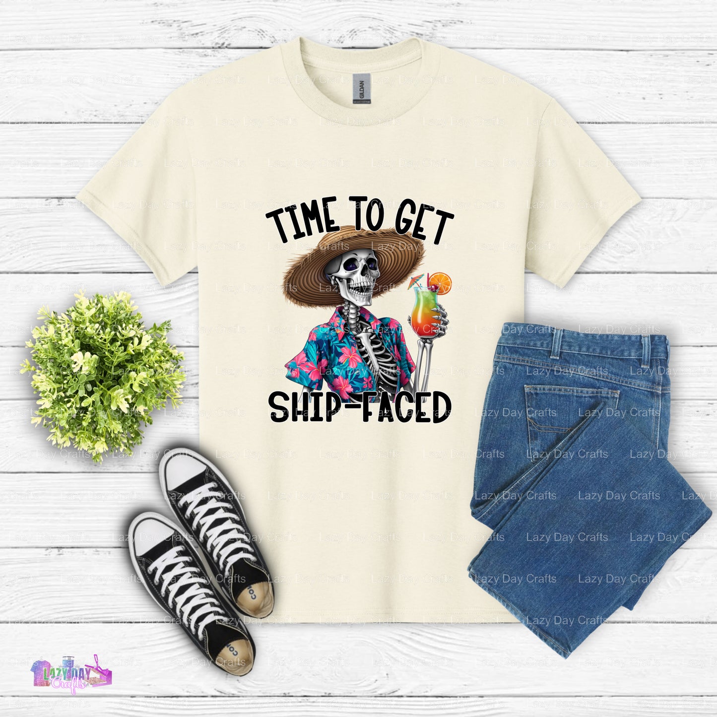 Skeleton Captain Ship Faced – Cruise DTF Transfer