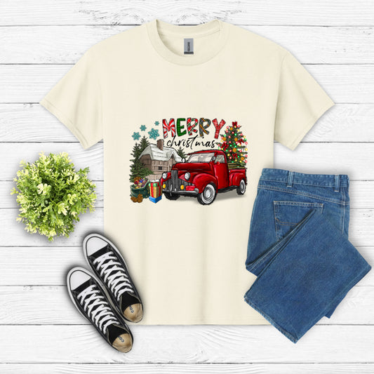 Merry Christmas Farm Truck – Christmas DTF Transfer