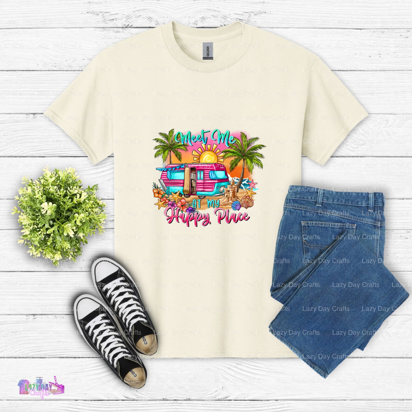 Meet Me At My Happy Place – Beach Life DTF Transfer