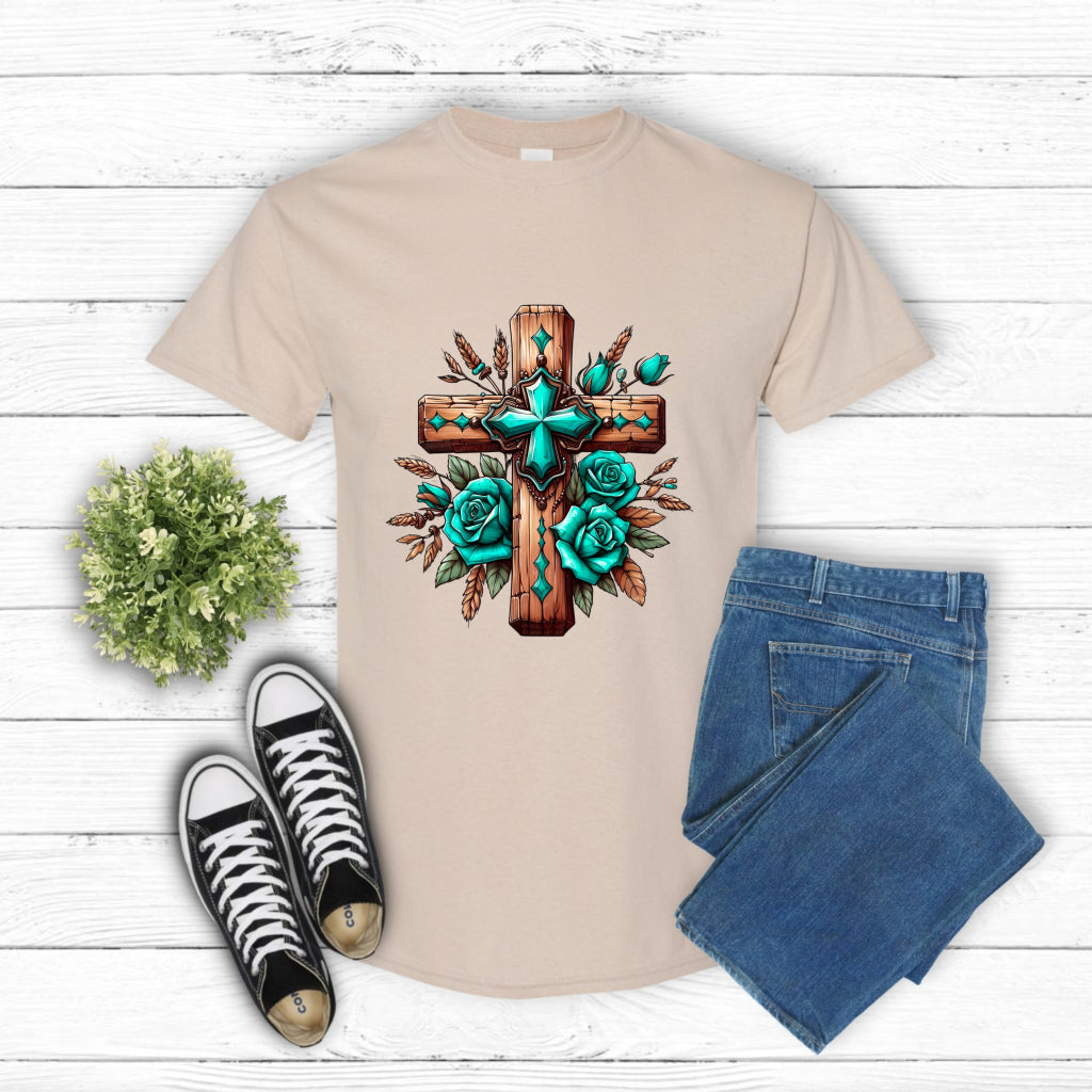 Floral Cross – Christian DTF Transfer