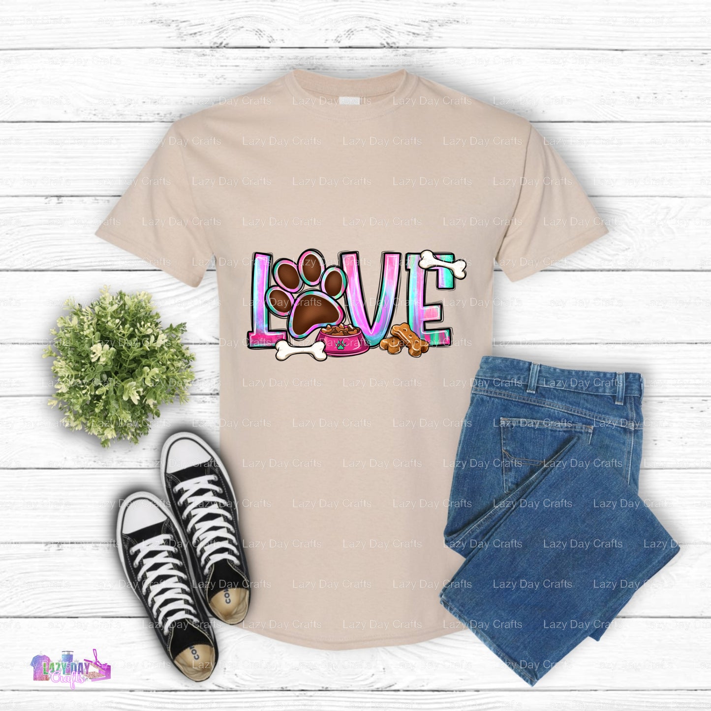 Pink Dog Lover  – Lazy Day DTF Transfer
