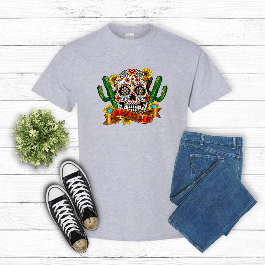 Cinco De Mayo Floral Sugar Skull – DTF Transfer