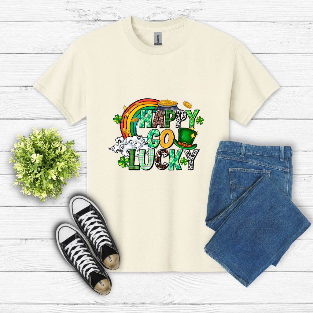 Irish Vibes Happy Go Lucky St. Patrick's Day – St. Patrick's Day DTF Transfer