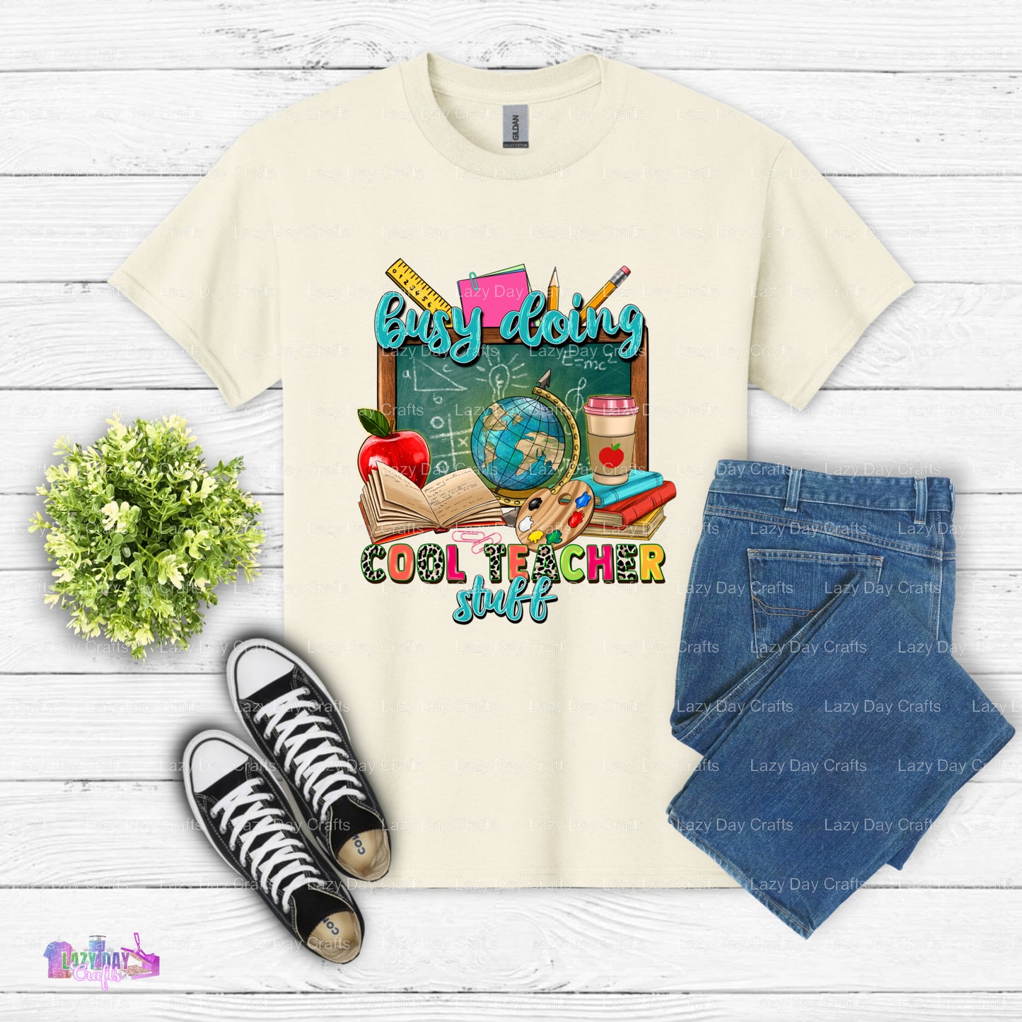 Busy Doing Cool Teacher Stuff – Teacher DTF Transfer