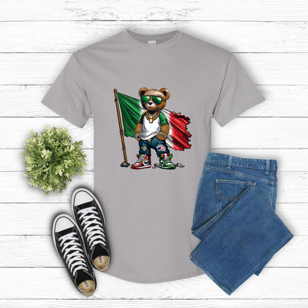 Mexican Flag Teddy Bear Sombrero – Hispanic Heritage DTF Transfer