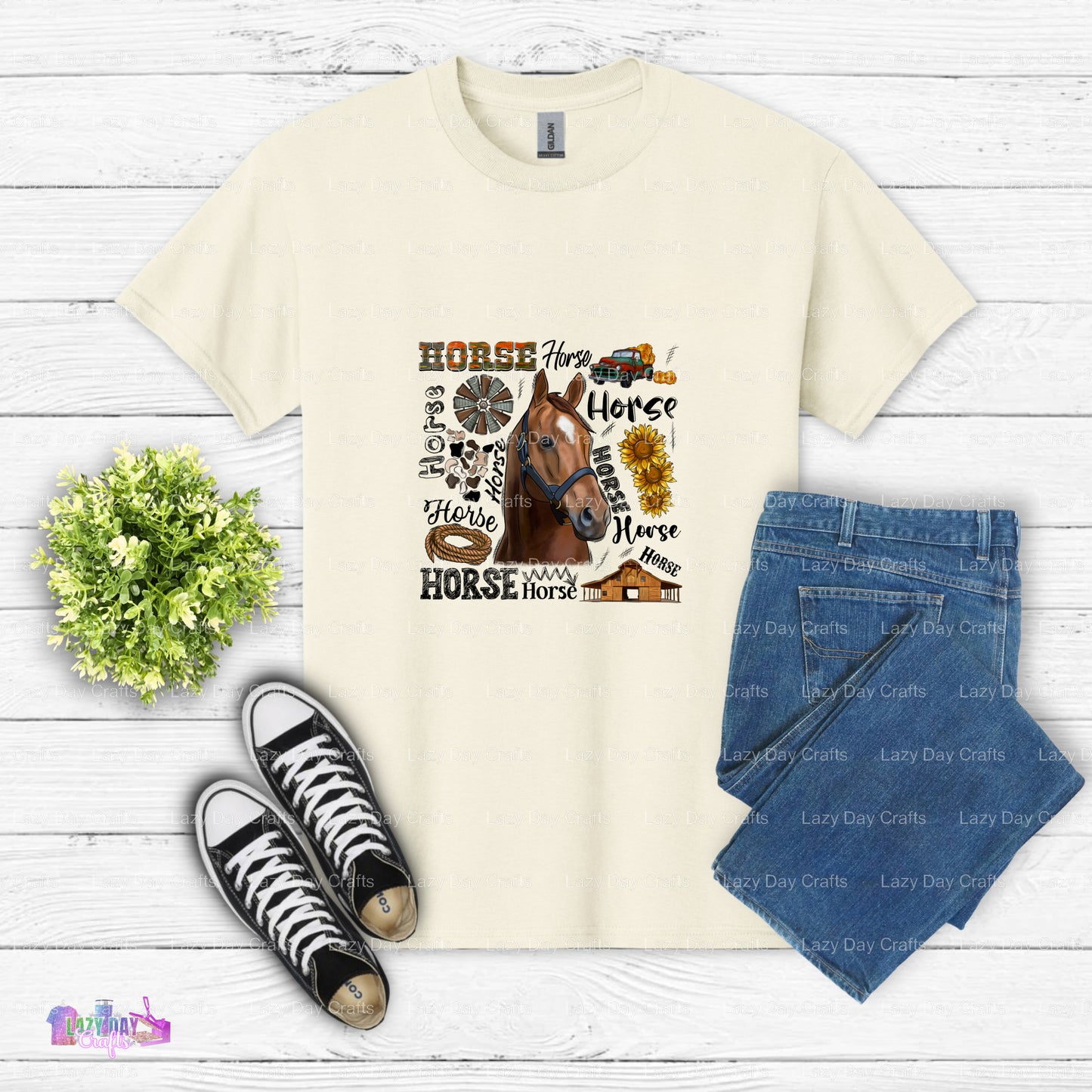 Horse Typography – Horses DTF Transfer