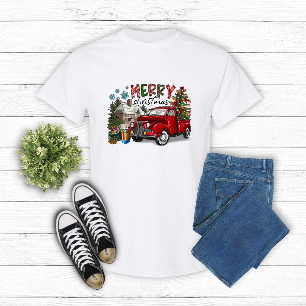 Merry Christmas Farm Truck – Christmas DTF Transfer