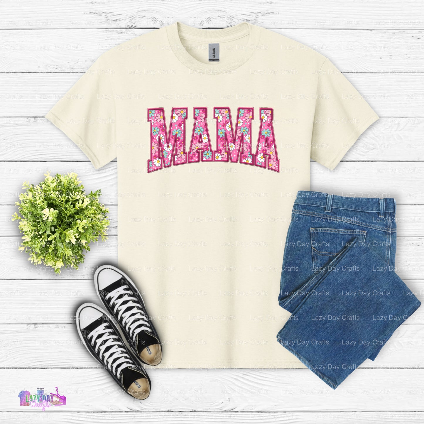 MAMA Pink Floral – Mothers Day DTF Transfer
