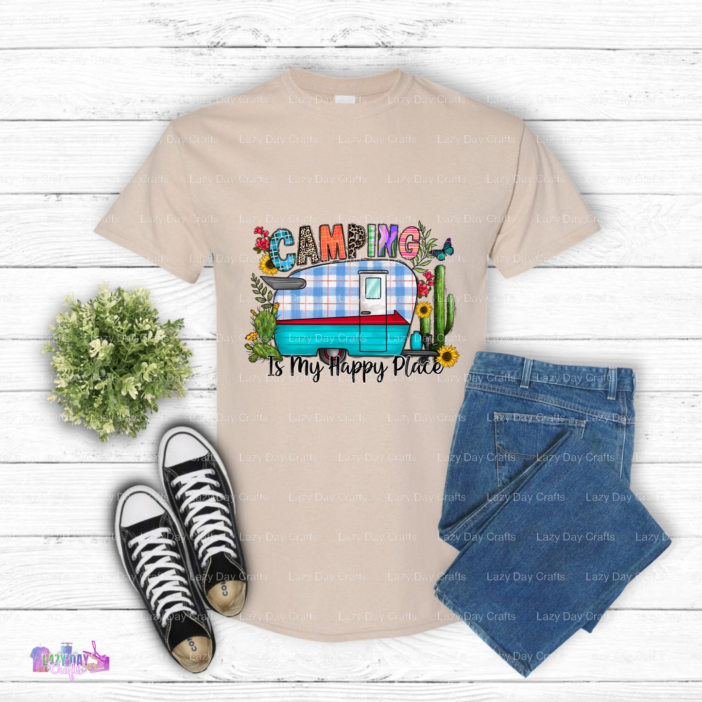Camping Is My Happy Place – Camping DTF Transfer