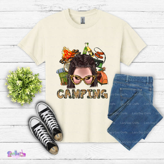 Woman Camping – Camping DTF Transfer