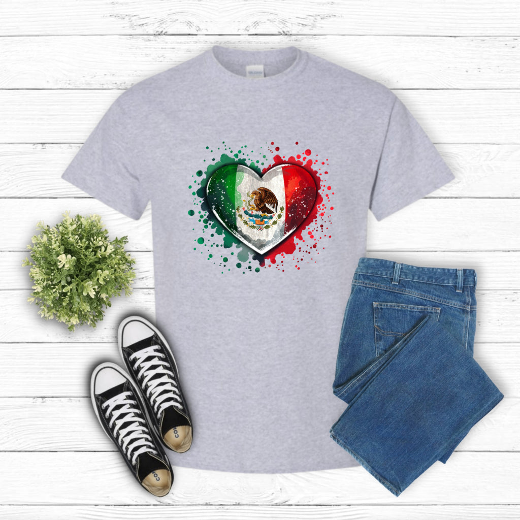 Mexico Heart Outline – Hispanic Heritage DTF Transfer