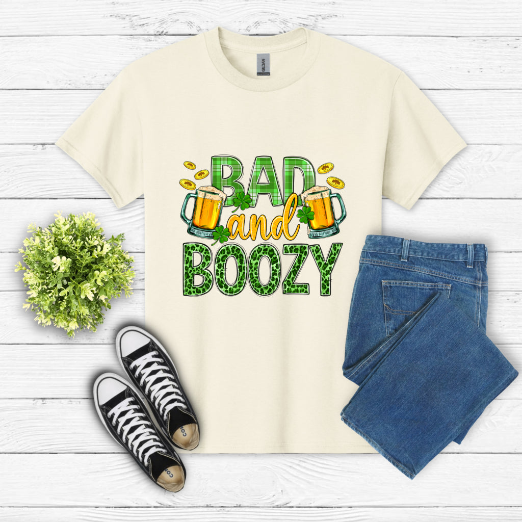 Bad and Boozy – St. Patrick's DTF Transfer
