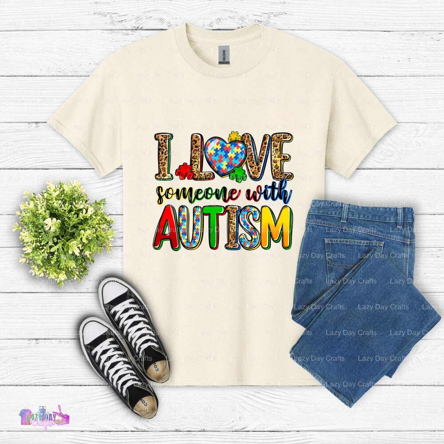 I LOVE SOMEONE WITH AUTISM – Autism Awareness DTF Transfer
