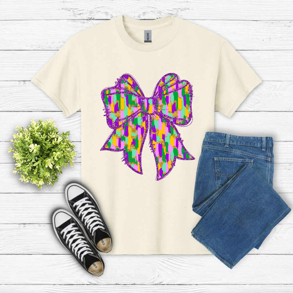 Coquette Mardi Gras Mask & Beads – Mardi Gras DTF Transfer