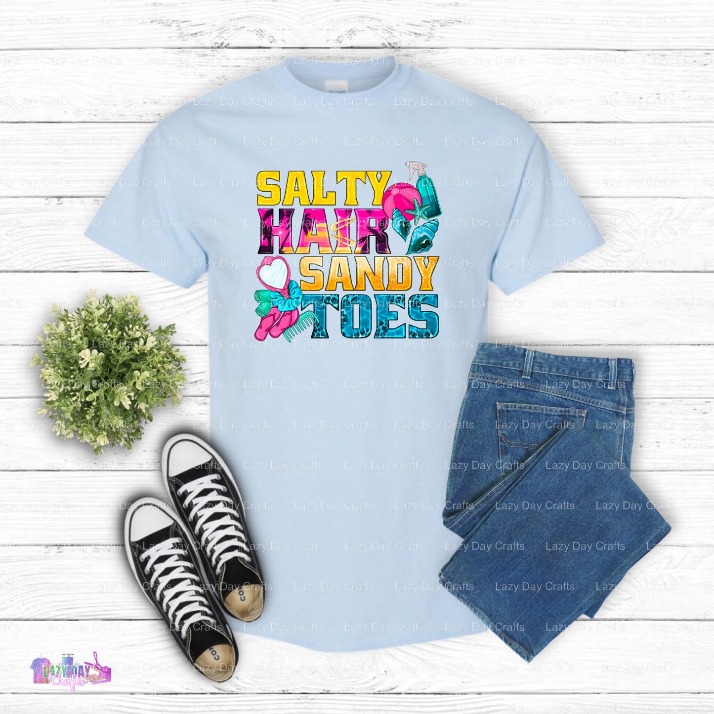 "Salty Hair Sandy Toes" – Beach Life DTF Transfer