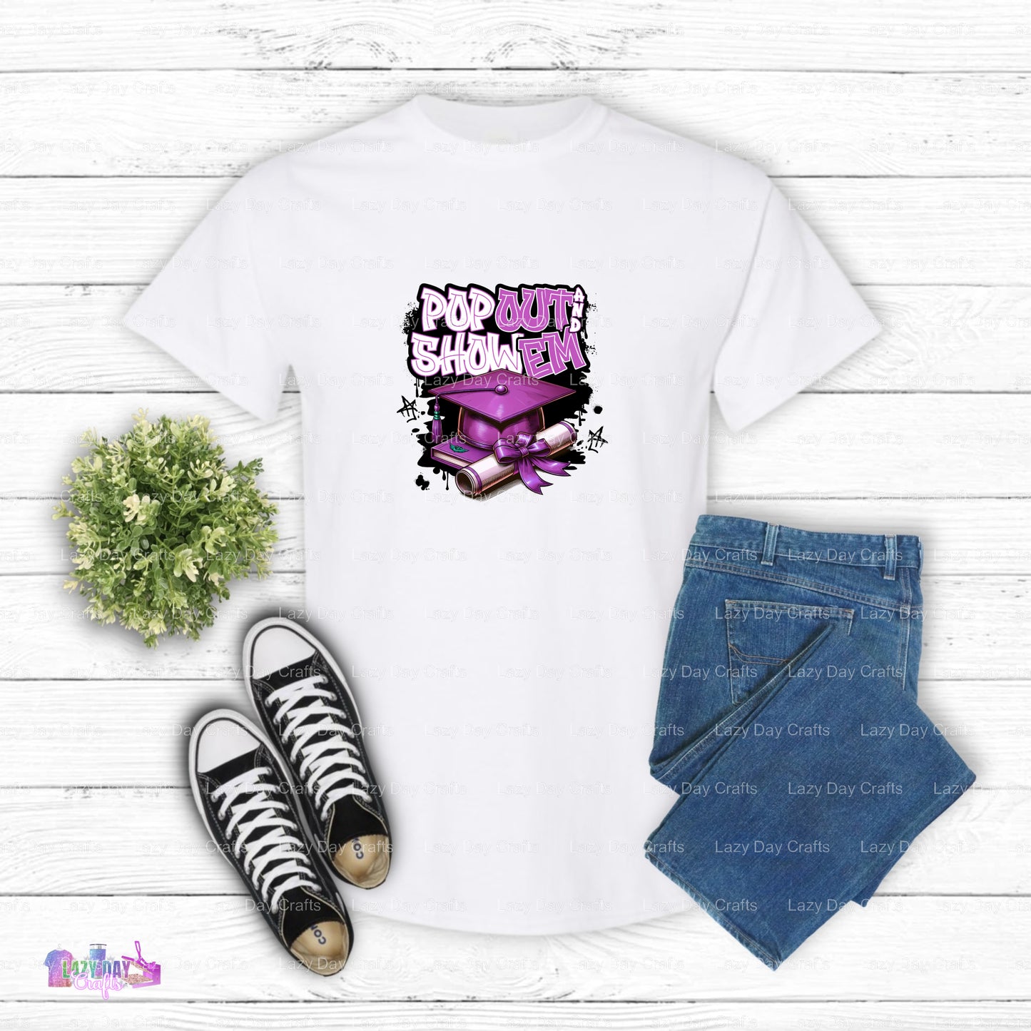 Seniors Purple Graduation Cap – Senior Graduation DTF Transfer