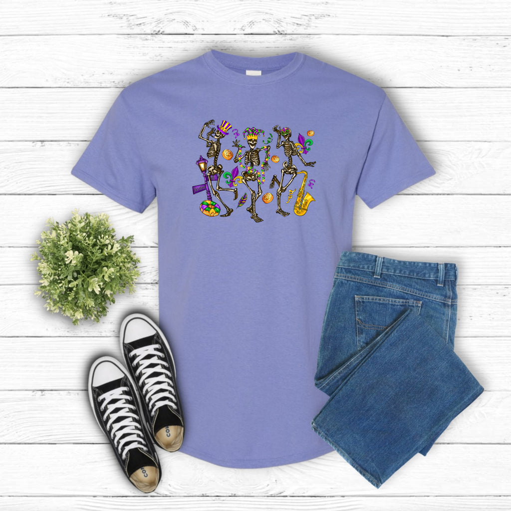 Dancing Skeleton Mardi Gras – DTF Transfer