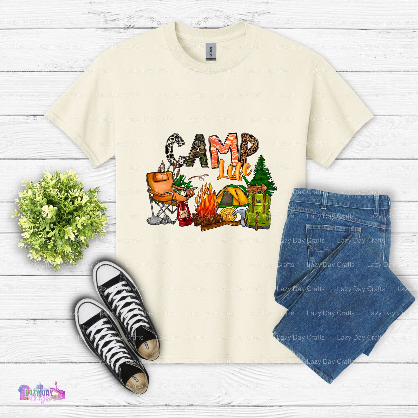 Camp Life Retro Camper – Camping DTF Transfer