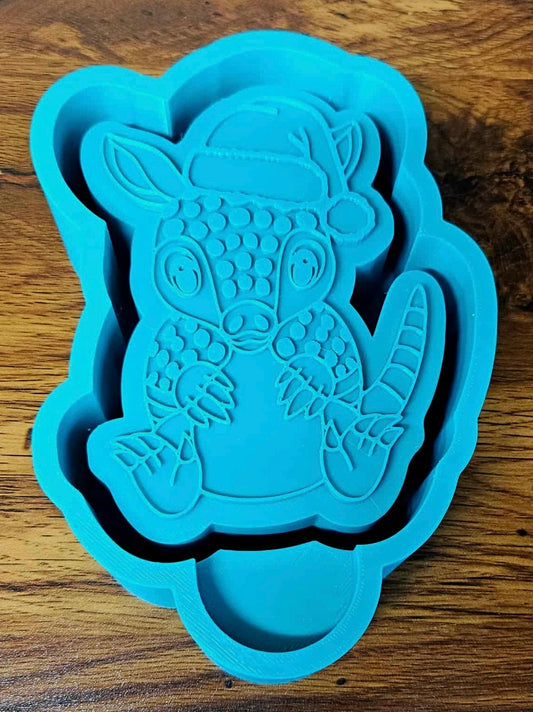 Christmas Armadillo with Santa Hat Mold