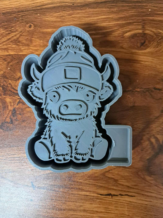Cow Sitting with Beanie Mold