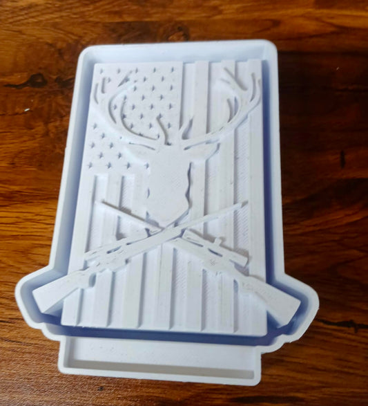 Hunting America Flag With Deer Mold