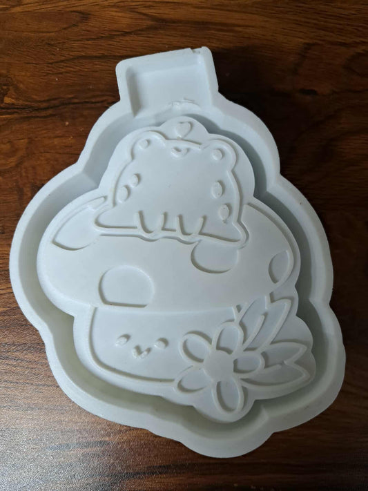 Frog Sitting on Mushroom Mold