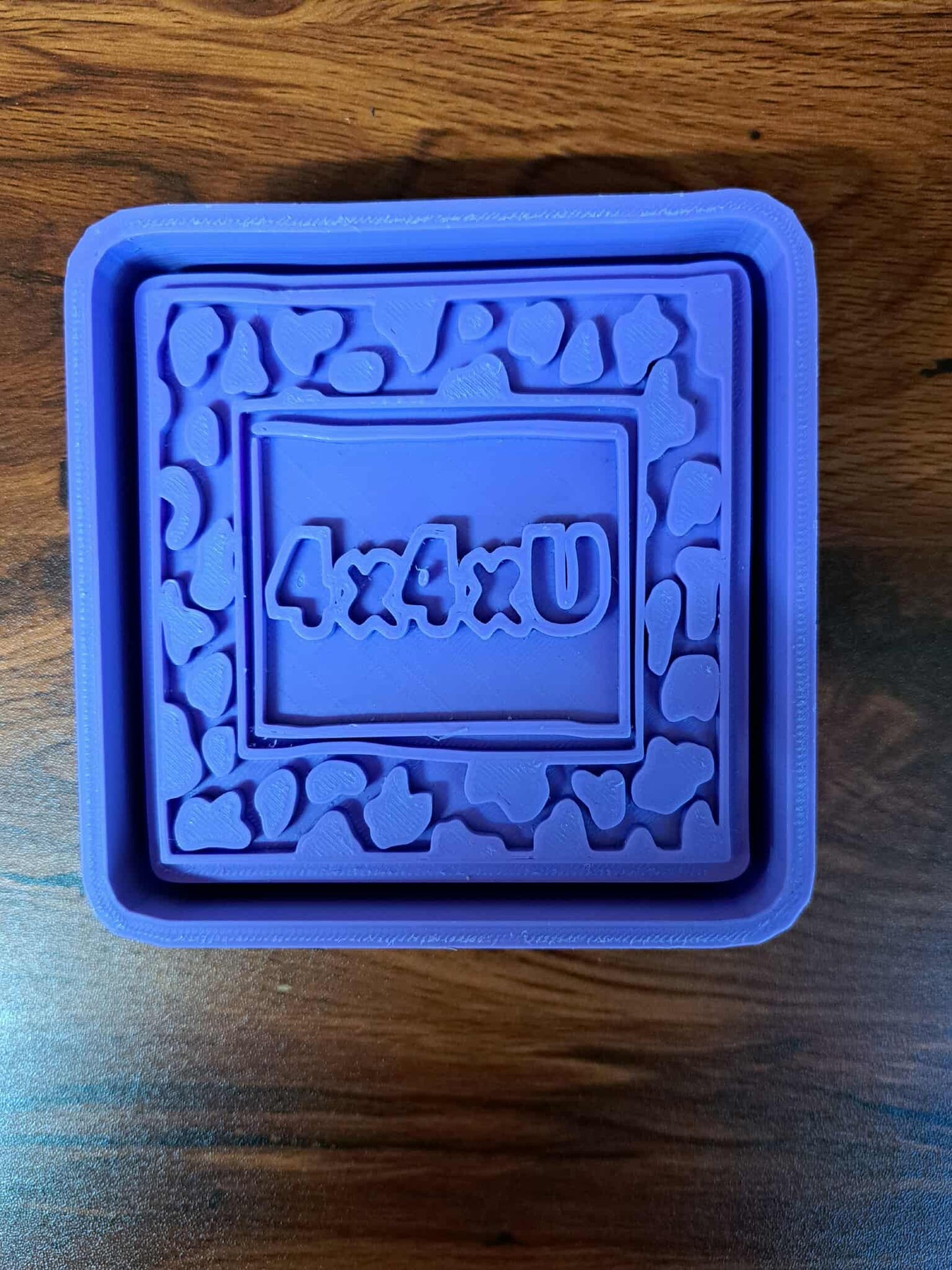 Square 4x4xU Cow Print Mold