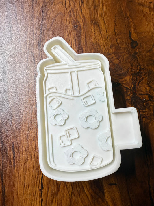 Glass Beer Can with Ice Mold