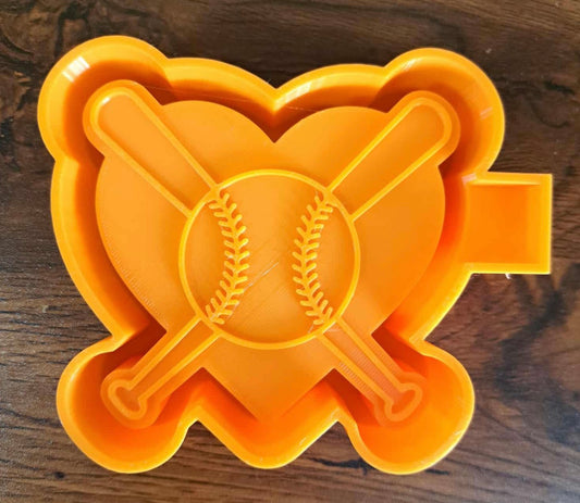 Baseball Heart Bats Mold