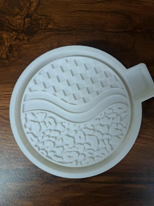 Wavy Checks Leopard Circle Mold