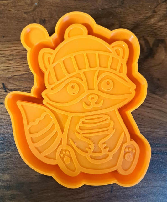 Raccoon Holding Coffee Mold
