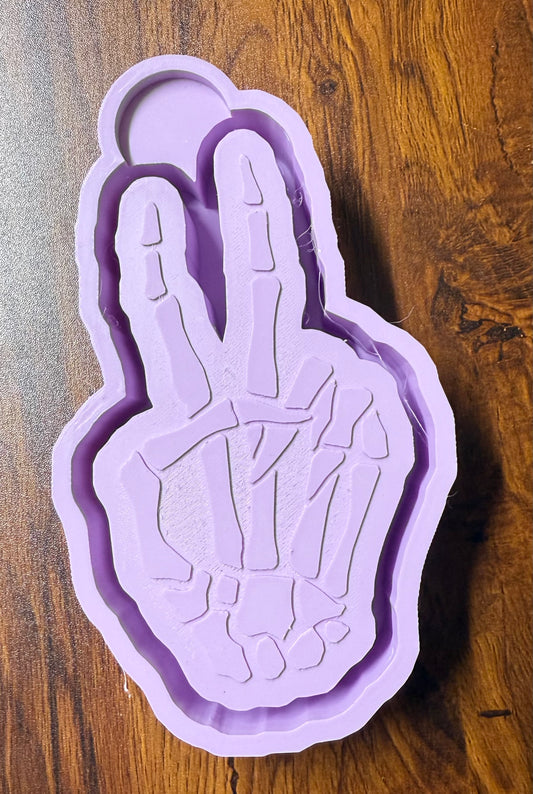 Peace Finger Skeleton Mold