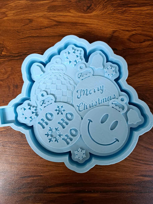 Christmas Bulbs Ho Ho Ho Mold