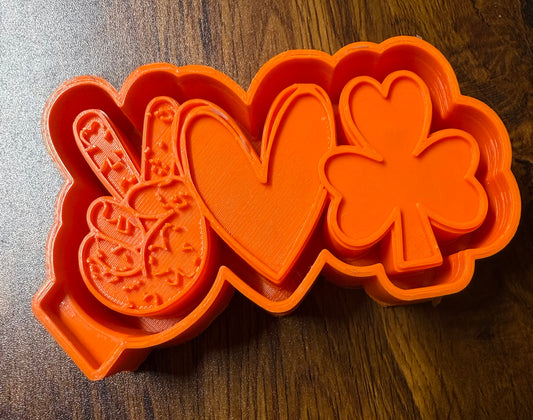 Patrick’s Peace Love Shamrock Mold
