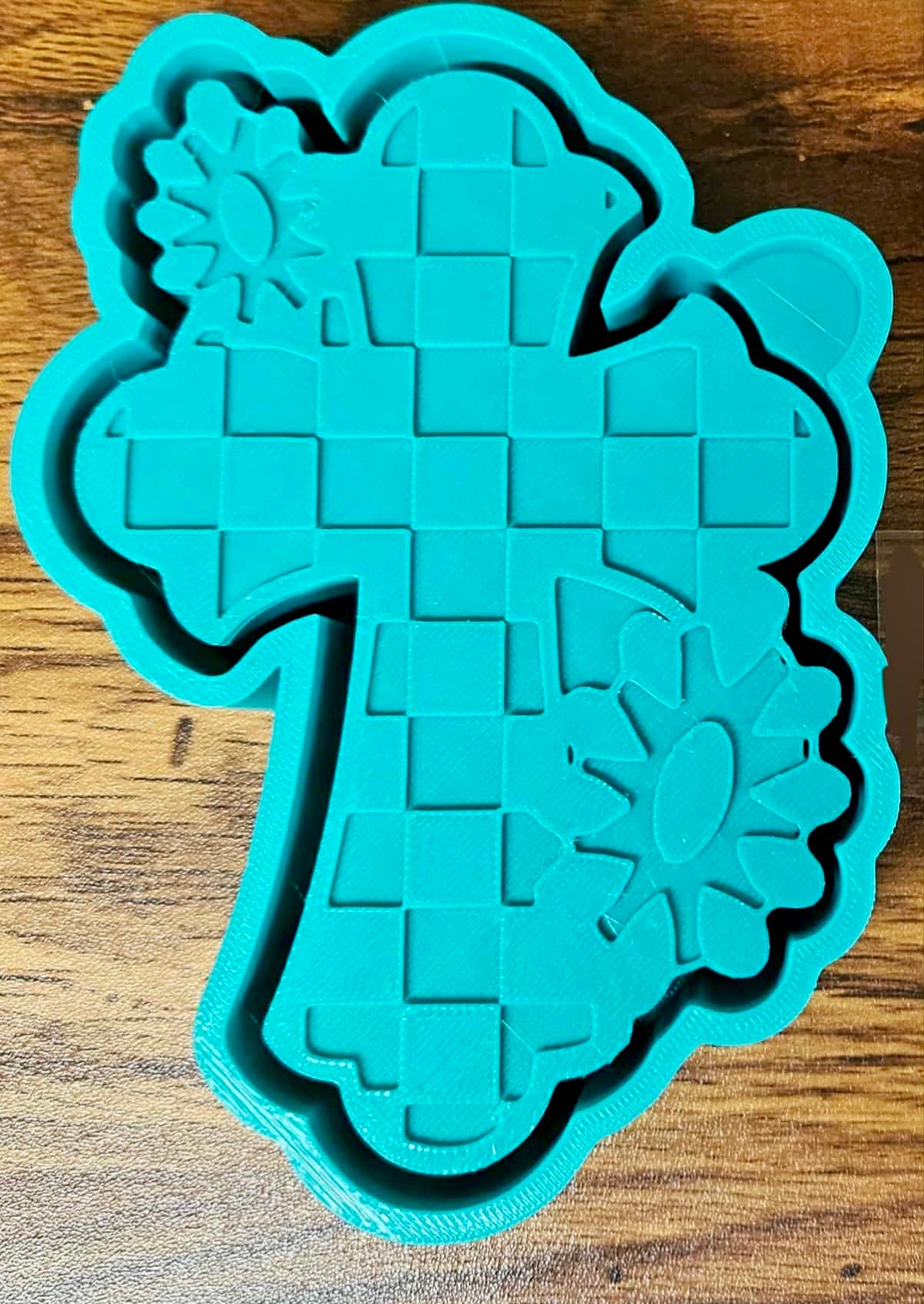 Christian Cross Checkered Mold