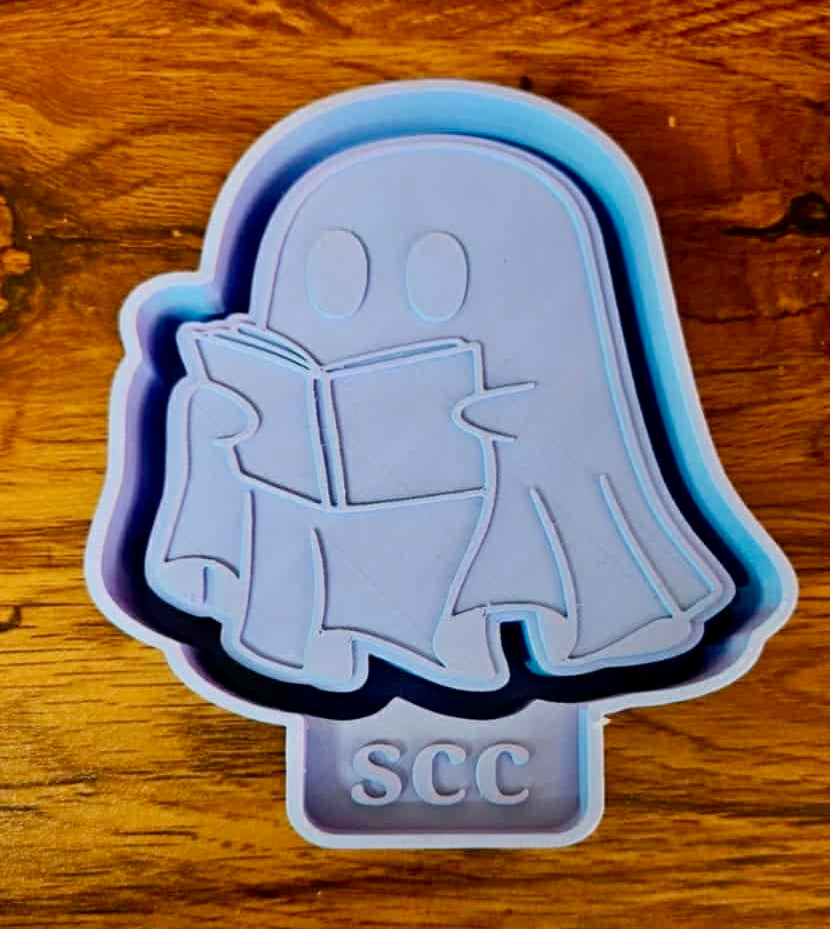 Halloween Ghost Reading Book Mold