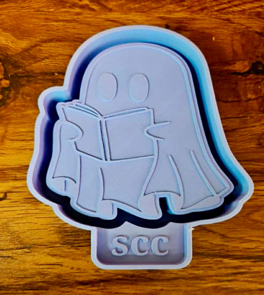 Halloween Ghost Reading Book Mold