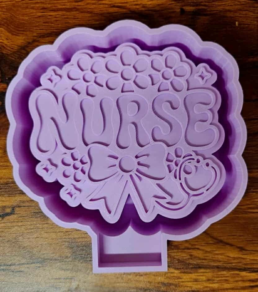 Nurse Floral With Bow Mold