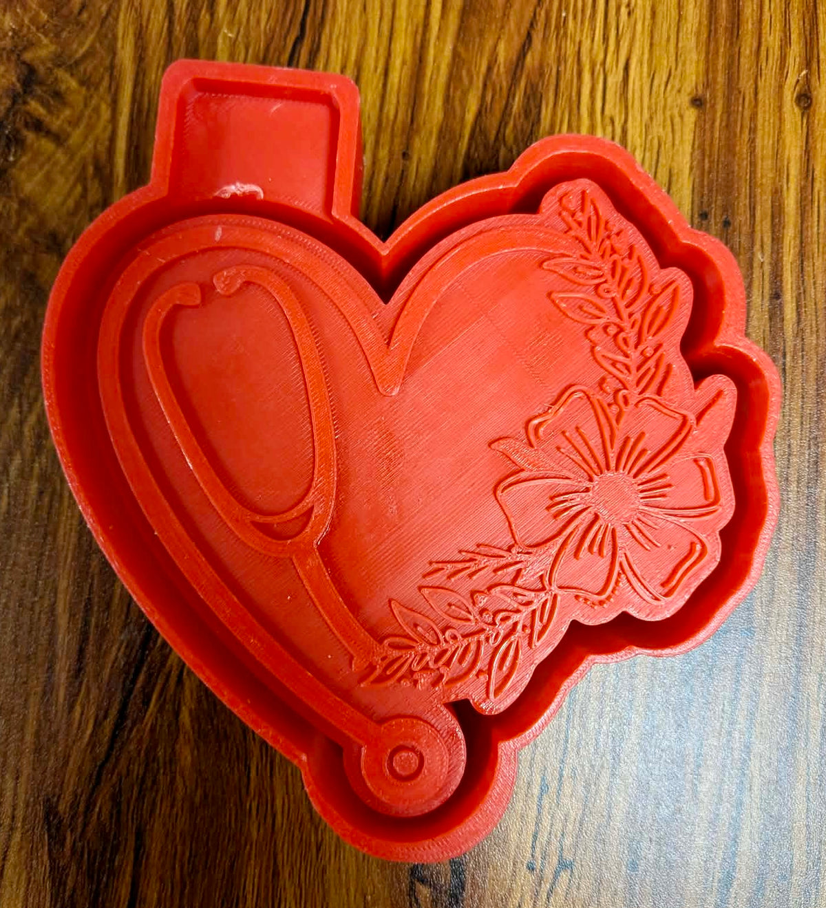 Nurse Floral Stethoscope Heart Mold